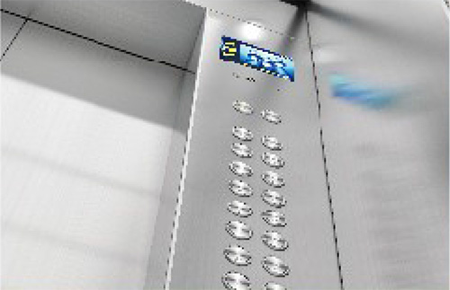 What relation do elevator and stair have in high-rise residence?